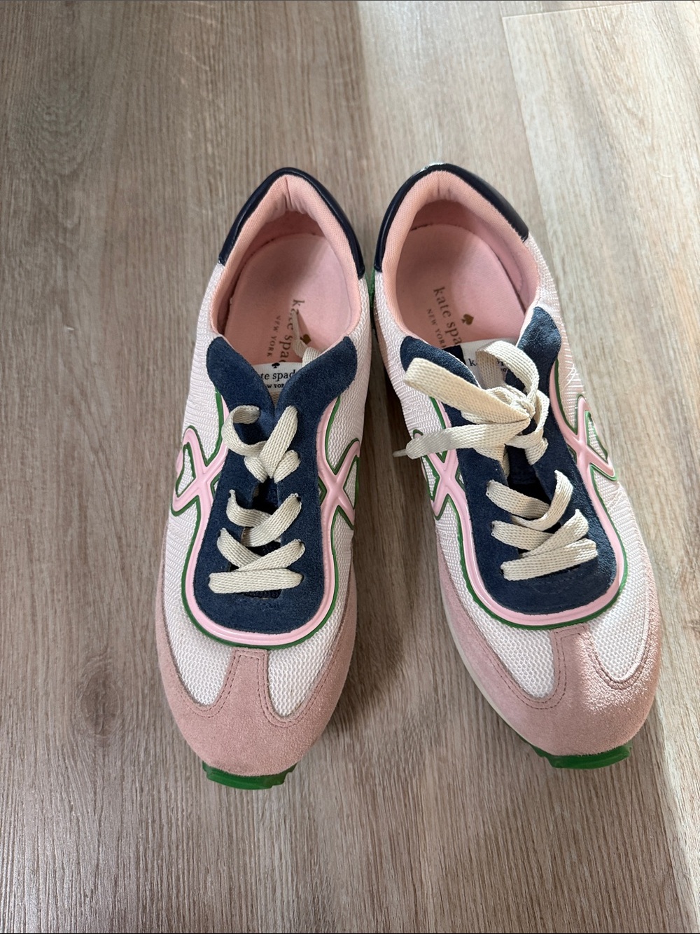 kate spade Pink, Navy & Green Kids Sneakers
